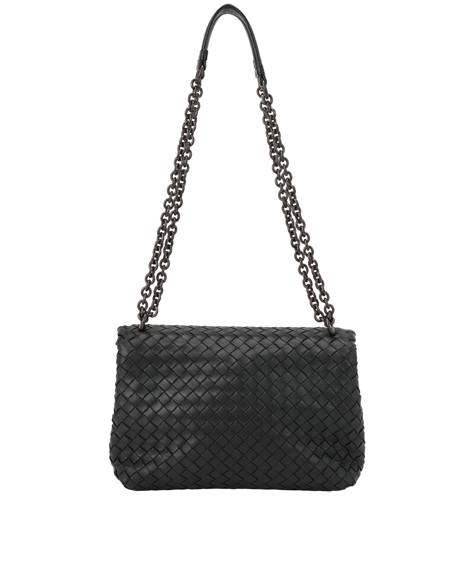 Intrecciato Olimpia, &pound;450, Handbags, Black, Leather, Back view